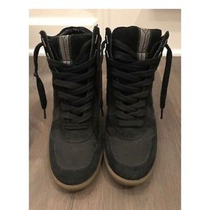 Sam Edelman Black High too platform sneakers